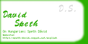 david speth business card